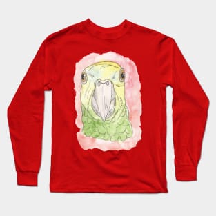 Parrot Watercolor Design Long Sleeve T-Shirt